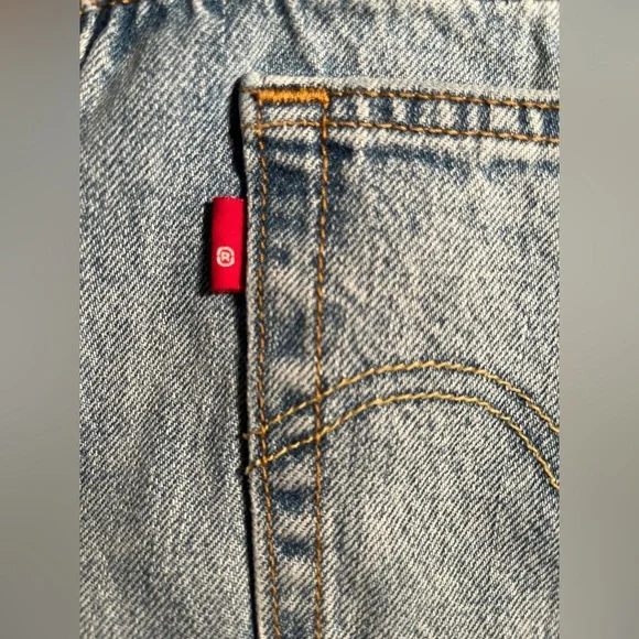 VINTAGEππ ( RARE ) ππLEVIS - 1990s Cutoff Blue jeans shorts πππππππππππππππ - Picture 15 of 16
